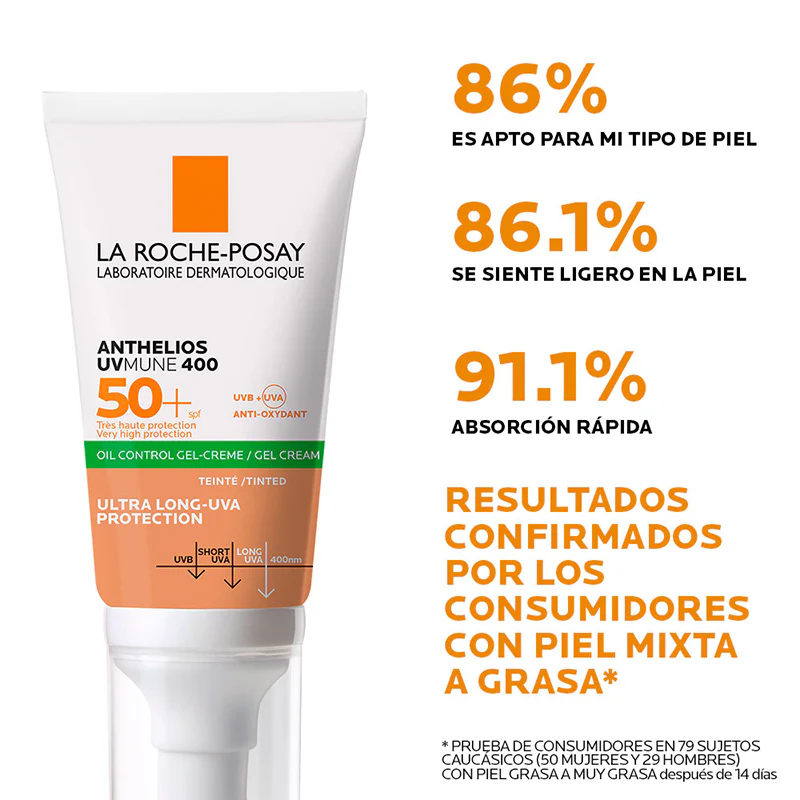 La Roche Posay Anthelios Uv Mune 400 gel Crema Con Color X 50 Ml