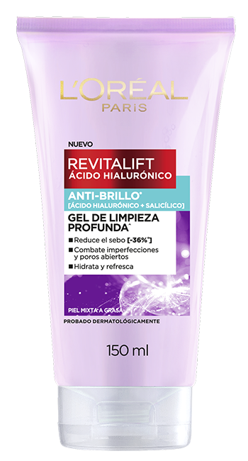 Loreal Revitalift Gel de limpieza profunda anti brillo 150ml