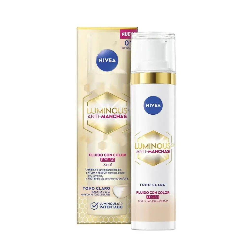 Nivea LUMINOUS 630º ANTIMANCHAS fluido con color TONO CLARO