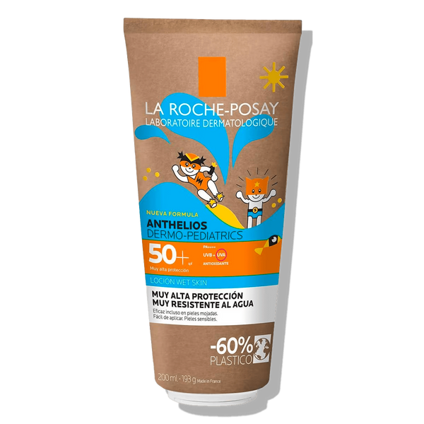 La Roche Posay Protector solar para niños Anthelios FPS 50+ wet skin