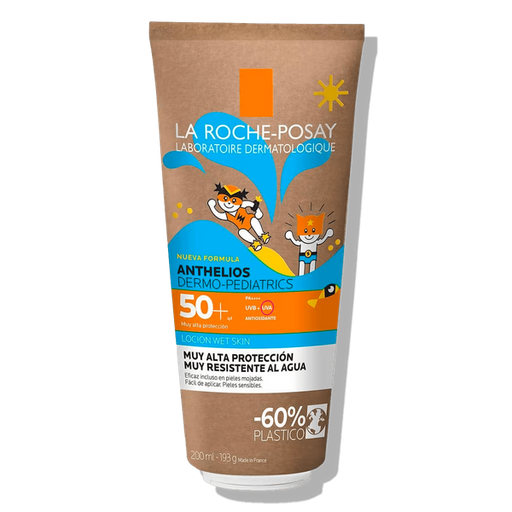 La Roche Posay Protector solar para niños Anthelios FPS 50+ wet skin